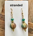 Melon-cut Czech Glass Bead Earrings