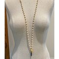 Lapis Spike and Freshwater Pearl Necklace