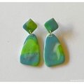 Bright Caribe Polymer Clay Earrings