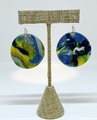 Starry Night Polymer Clay Disc Earrings