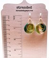Galaxy Green Polymer Clay Disc Earrings