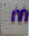 Purple Faux Agate Polymer Clay Earrings