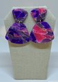 Purple Faux Agate Polymer Clay Earrings