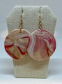 Peppermint Swirl Polymer Clay Disc Earrings
