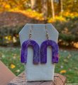 Purple Faux Agate Polymer Clay Earrings