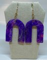Purple Faux Agate Polymer Clay Earrings