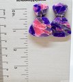 Purple Faux Agate Polymer Clay Earrings