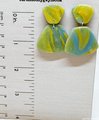 Aqua Swirl Polymer Clay Earrings