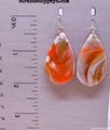 Coral Swirl Polymer Clay Earrings