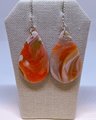 Coral Swirl Polymer Clay Earrings