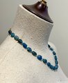 Hand Knotted Matte Apatite Nugget Necklace