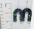 Black Splatter Polymer Clay Earrings