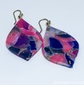 Faux Fire Agate Polymer Clay Earrings
