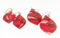 Faux Fire Agate Polymer Clay Earrings