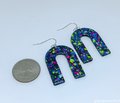 Black Splatter Polymer Clay Earrings