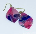 Faux Fire Agate Polymer Clay Earrings