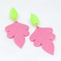 Leaf and Bloom Polymer Clay Earrings