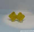 Gilded Yellow Polymer Clay Earrings