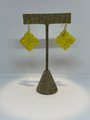 Gilded Yellow Polymer Clay Earrings