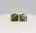 Square Labradorite Gold-filled Earrings