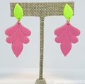 Leaf and Bloom Polymer Clay Earrings