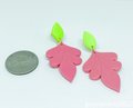 Leaf and Bloom Polymer Clay Earrings