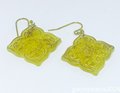 Gilded Yellow Polymer Clay Earrings