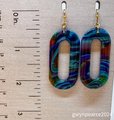 Swirly Blue Polymer Clay Earrings