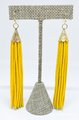 Dramatic Beaded Tassel Earrings