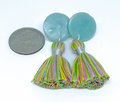 Polymer Clay and Cotton Tassel Earrings