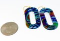 Swirly Blue Polymer Clay Earrings