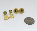 Rope Motif Crystal Stud Earrings