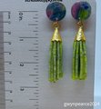 Polymer Clay and Afghan Tassel Earrings