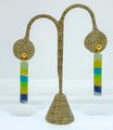Seaside Stripes Polymer Clay Earrings