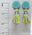 Polymer Clay and Cotton Tassel Earrings