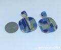 Blue Stained Glass Effect Earrings