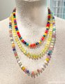 Hand-Knotted Yellow Mermaid Glass Necklace