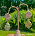 Aqua Stained Glass Effect Earrings
