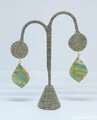 Aqua Stained Glass Effect Earrings