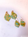 Aqua Stained Glass Effect Earrings