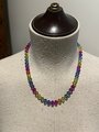 Rainbow Crystal Hand Knotted Necklace