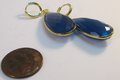 Blue Sapphire Chalcedony Earrings