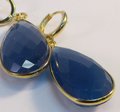 Blue Sapphire Chalcedony Earrings