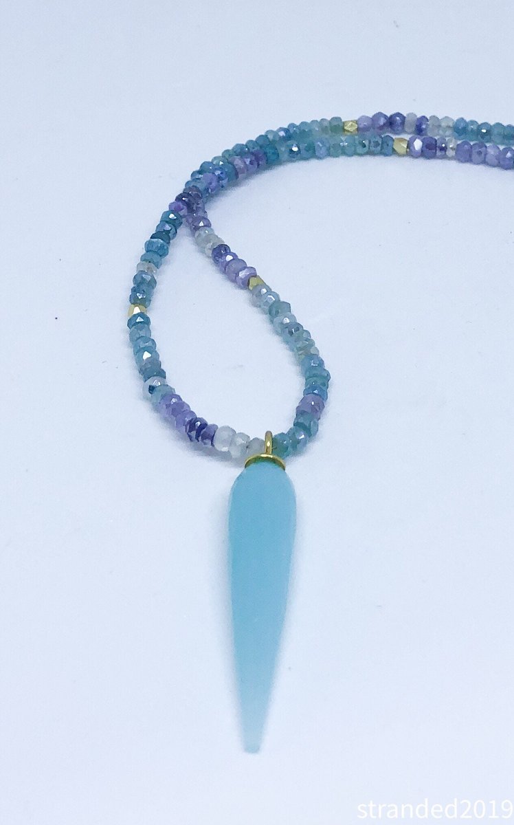 Shaded Moonstone Drop Necklace