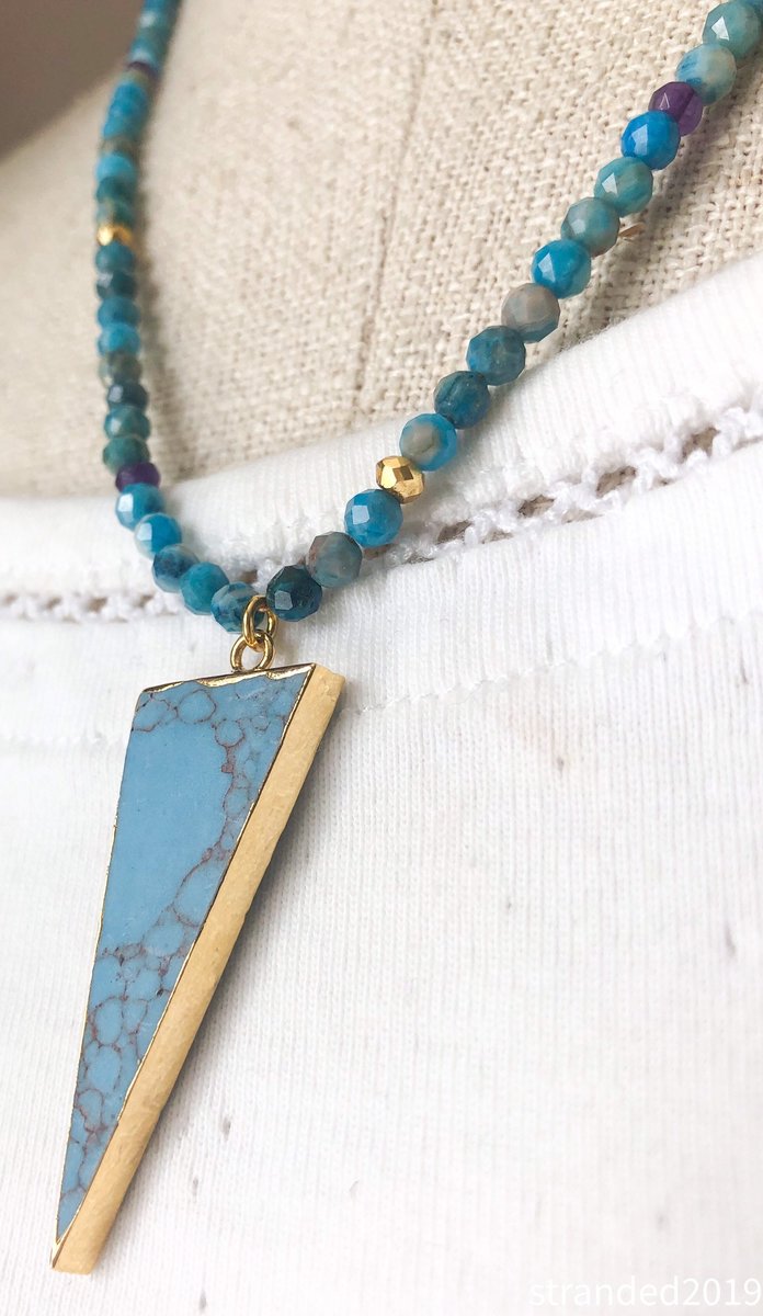 Jasper, Chrysocolla, and Amethyst Beaded Necklace