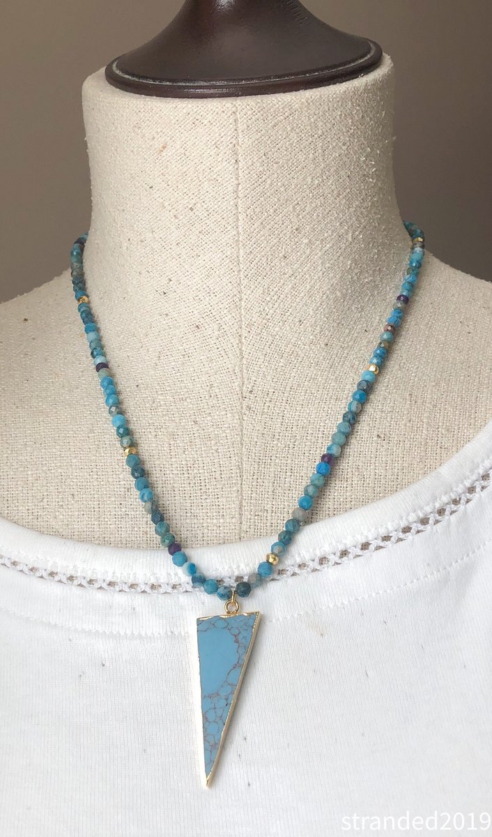 Jasper, Chrysocolla, and Amethyst Beaded Necklace
