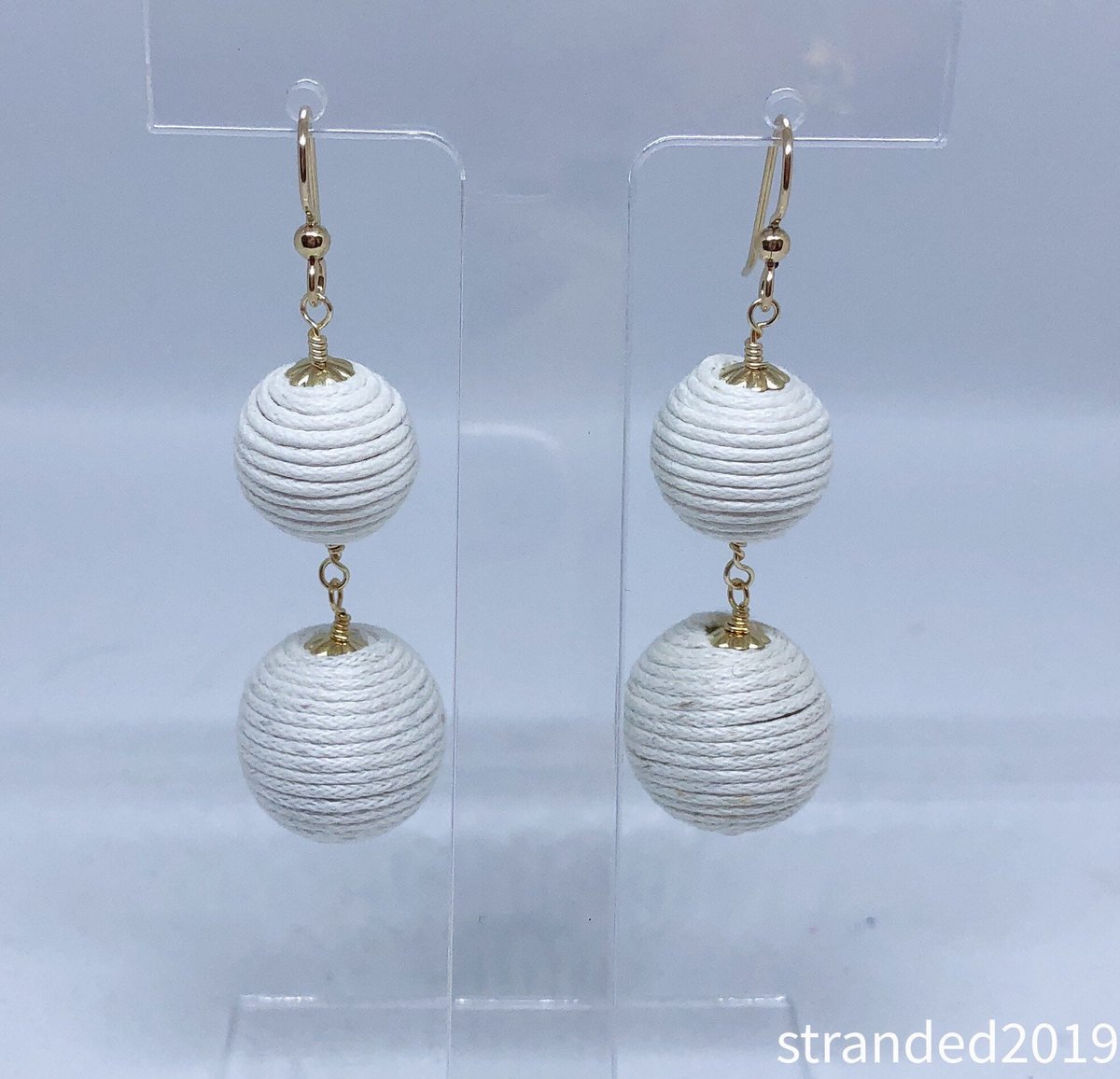 Chic Threaded Bead Earrings