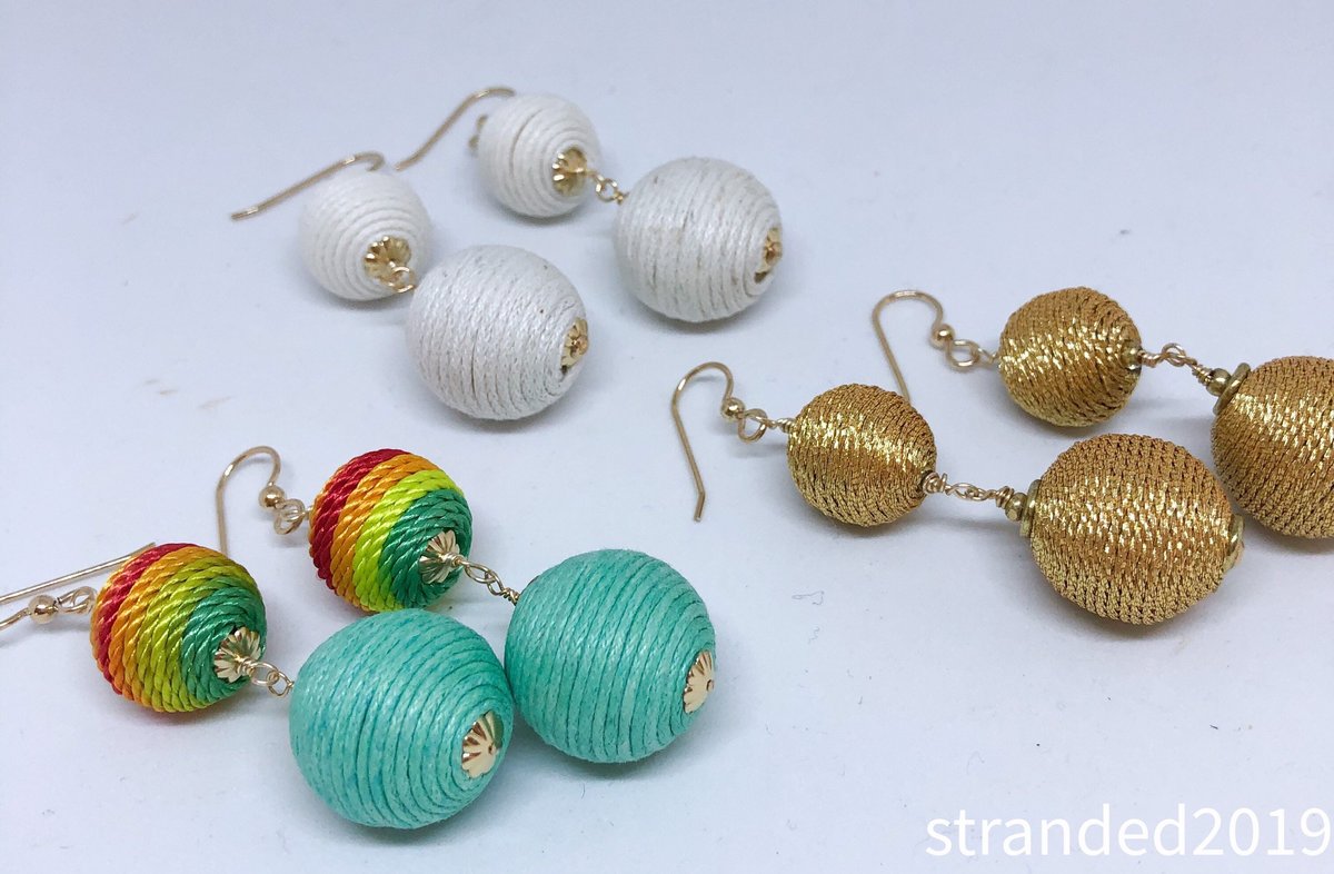 Chic Threaded Bead Earrings