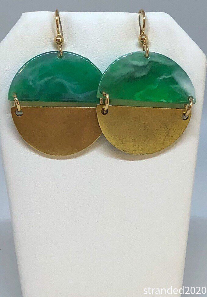 Half Moon Acetate Earrings