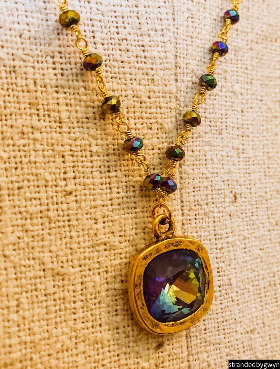 Crystal Volcano And Pyrite Necklace
